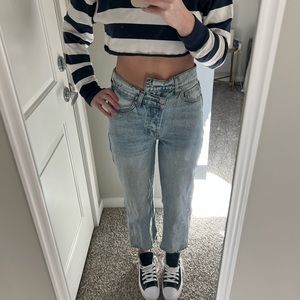 Revice Denim light wash crossover jeans